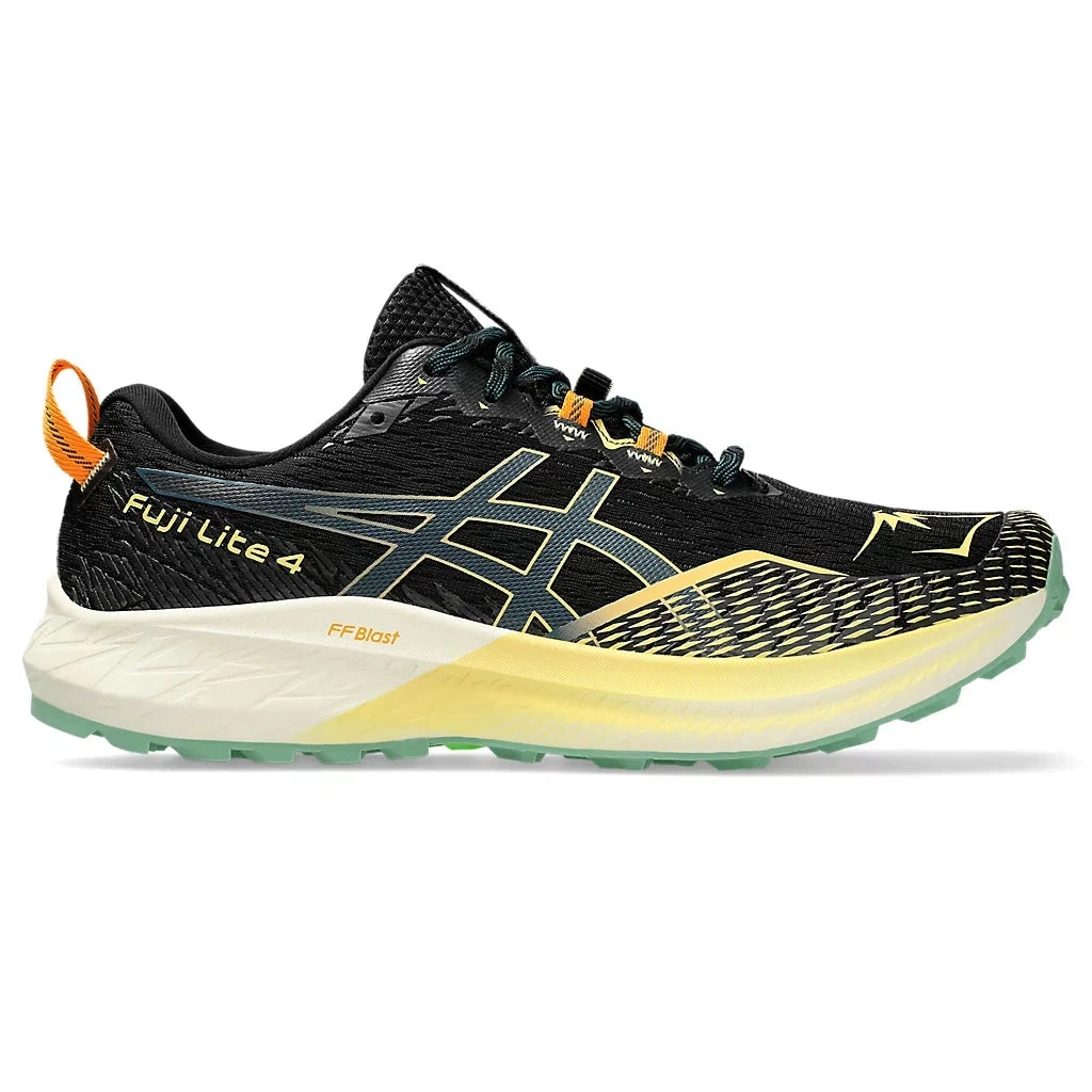 Asics Fuji Lite 4 Noir/Bleu Magnétique: Le Trail Running Époustouflant pour Homme! L'aventure t'attend!